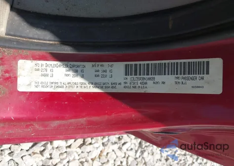 2008 Chrysler Sebring Touring z USA, uszkodzony, nr VIN 1C3LC55R38N100699